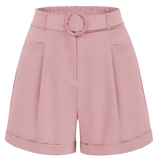 Fold-over Leg Opening Shorts with Belt