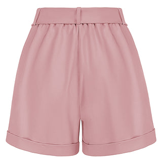 Fold-over Leg Opening Shorts with Belt