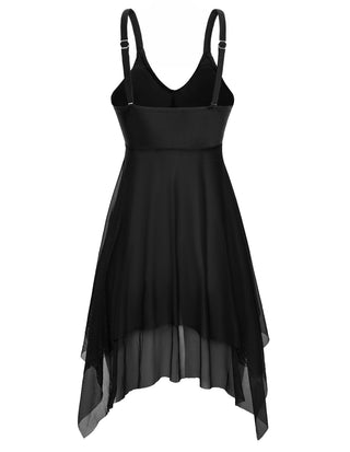 Separated Swimsuit V-Neck Irregular Hem Swimwear