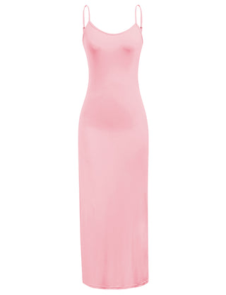 Bodycon Long Dress Spaghetti Straps Slip Cami Dresses Nightwear