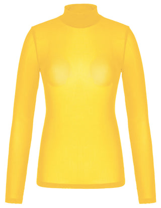 See-Through Mesh Sheer Long Sleeve Blouse Club-wear