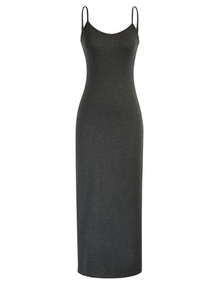 Bodycon Long Dress Spaghetti Straps Slip Cami Dresses Nightwear