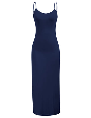 Bodycon Long Dress Spaghetti Straps Slip Cami Dresses Nightwear