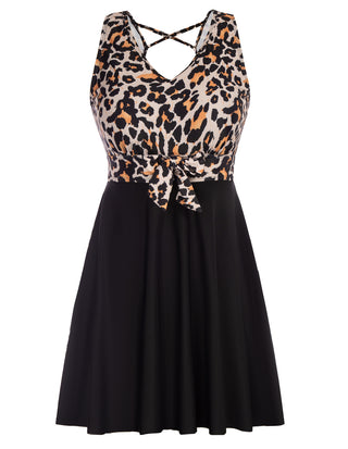 Separated Swimsuit Sleeveless V-Neck Swimwear
