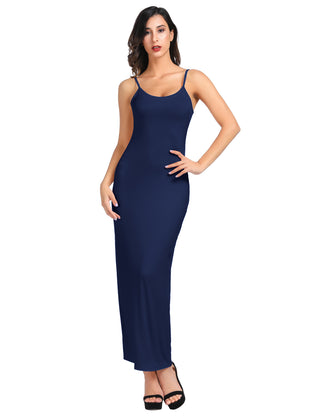 Bodycon Long Dress Spaghetti Straps Slip Cami Dresses Nightwear