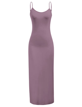 Bodycon Long Dress Spaghetti Straps Slip Cami Dresses Nightwear