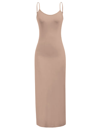 Bodycon Long Dress Spaghetti Straps Slip Cami Dresses Nightwear