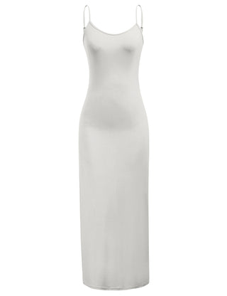 Bodycon Long Dress Spaghetti Straps Slip Cami Dresses Nightwear