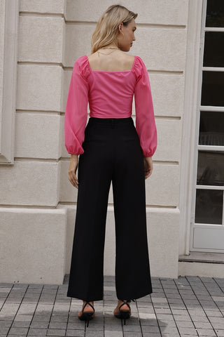 Women Corset Tops Sheer Long Sleeve Blouse Crop Tops Off The Shoulder Shirts Square Neck Fall Blouses 2023