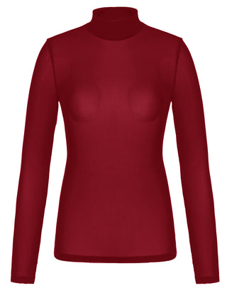 See-Through Mesh Sheer Long Sleeve Blouse Club-wear