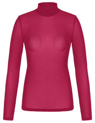 See-Through Mesh Sheer Long Sleeve Blouse Club-wear