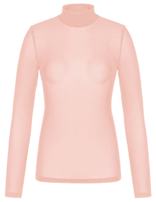 See-Through Mesh Sheer Long Sleeve Blouse Club-wear