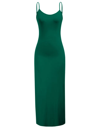 Bodycon Long Dress Spaghetti Straps Slip Cami Dresses Nightwear