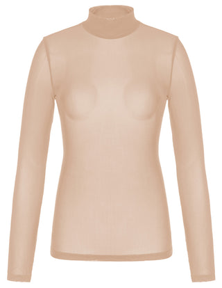 See-Through Mesh Sheer Long Sleeve Blouse Club-wear