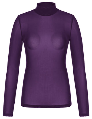 See-Through Mesh Sheer Long Sleeve Blouse Club-wear