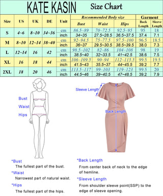 Women Wrap Hem Bodycon Dress OL Short Sleeve Crew Neck Knee Length Dress