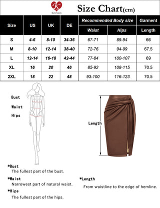 Women Polyurethane Leather Skirt OL High Waist Front Slit Bodycon Skirt