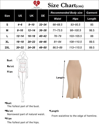 Women's Skirts 2023 Ribbed Elastic High Waisted Long Mermaid Stretch Bodycon Midi Skirts with Slit