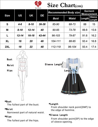 Women's German Dirndl Dress Costumes for Traditional Bavarian Oktoberfest Carnival Halloween