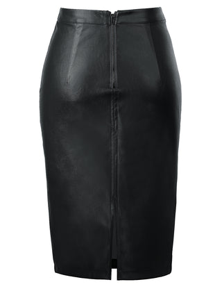 Back Split Hips-Wrapped Pencil Skirt