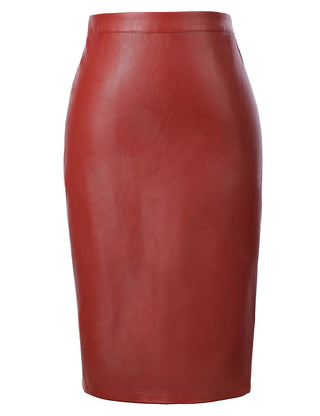 Back Split Hips-Wrapped Pencil Skirt