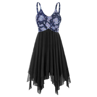 Separated Swimsuit V-Neck Irregular Hem Swimwear