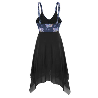 Separated Swimsuit V-Neck Irregular Hem Swimwear