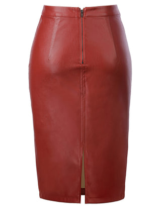 Back Split Hips-Wrapped Pencil Skirt