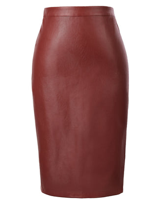 Back Split Hips-Wrapped Pencil Skirt
