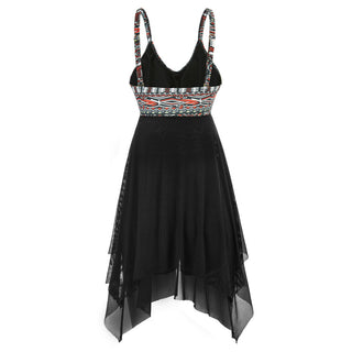 Separated Swimsuit V-Neck Irregular Hem Swimwear