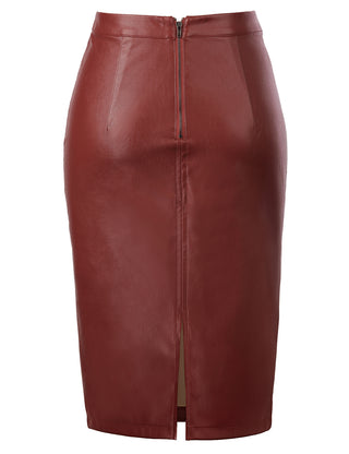 Back Split Hips-Wrapped Pencil Skirt