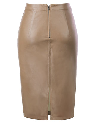 Back Split Hips-Wrapped Pencil Skirt