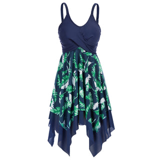 Separated Swimsuit V-Neck Irregular Hem Swimwear