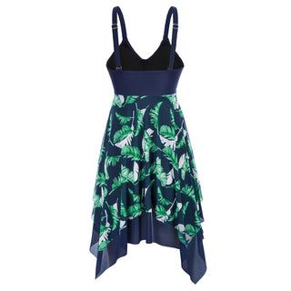 Separated Swimsuit V-Neck Irregular Hem Swimwear