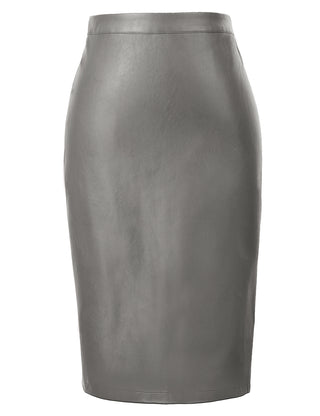 Back Split Hips-Wrapped Pencil Skirt