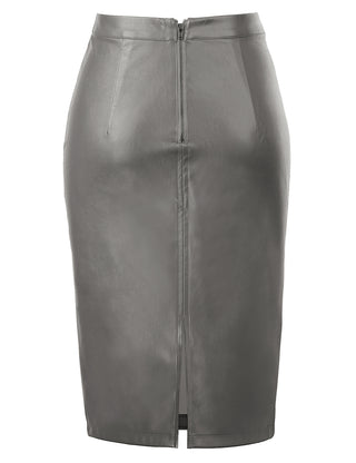 Back Split Hips-Wrapped Pencil Skirt