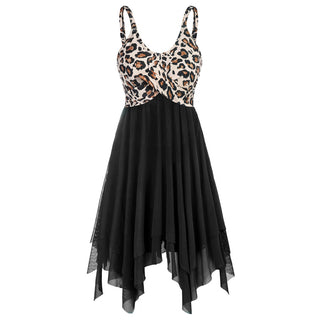 Separated Swimsuit V-Neck Irregular Hem Swimwear