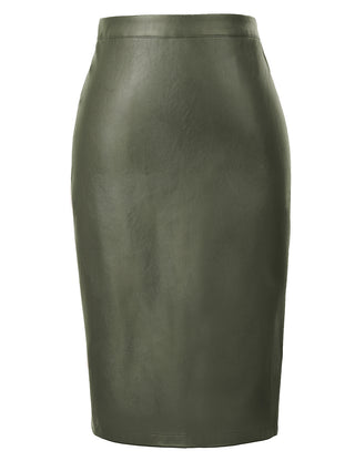 Back Split Hips-Wrapped Pencil Skirt