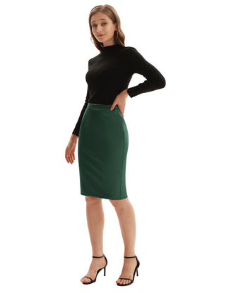Back Split Hips-Wrapped Pencil Skirt