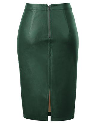 Back Split Hips-Wrapped Pencil Skirt