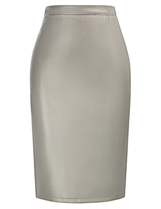 Back Split Hips-Wrapped Pencil Skirt