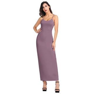 Bodycon Long Dress Spaghetti Straps Slip Cami Dresses Nightwear