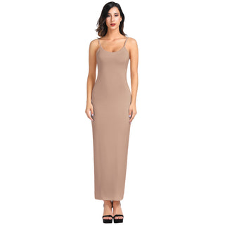 Bodycon Long Dress Spaghetti Straps Slip Cami Dresses Nightwear