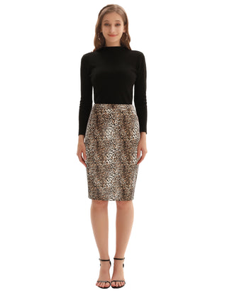 Back Split Hips-Wrapped Pencil Skirt