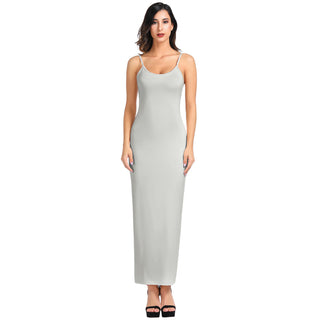 Bodycon Long Dress Spaghetti Straps Slip Cami Dresses Nightwear