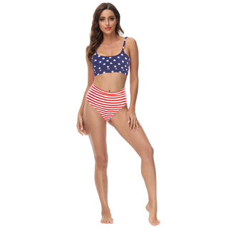 3pcs Set Swimsuit Spaghetti Strap Tops+High Waist Briefs+Chiffon Sarong