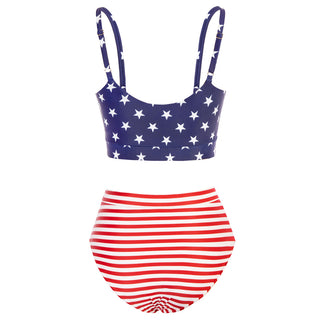 3pcs Set Swimsuit Spaghetti Strap Tops+High Waist Briefs+Chiffon Sarong