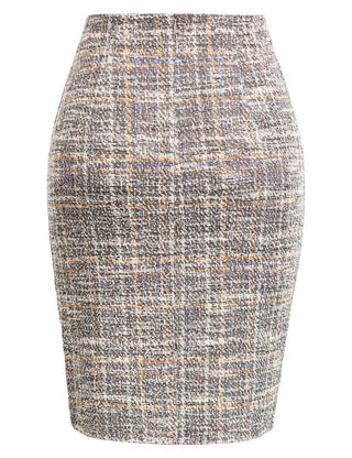 Womens Knee Length Elastic Waist Stretchy Bodycon Business Pencil Skirt