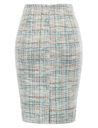 Womens Knee Length Elastic Waist Stretchy Bodycon Business Pencil Skirt