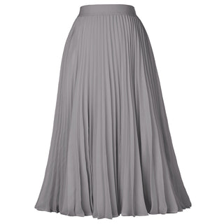Stylish Fashion High Waist Pleated Swing A-Line Skirt